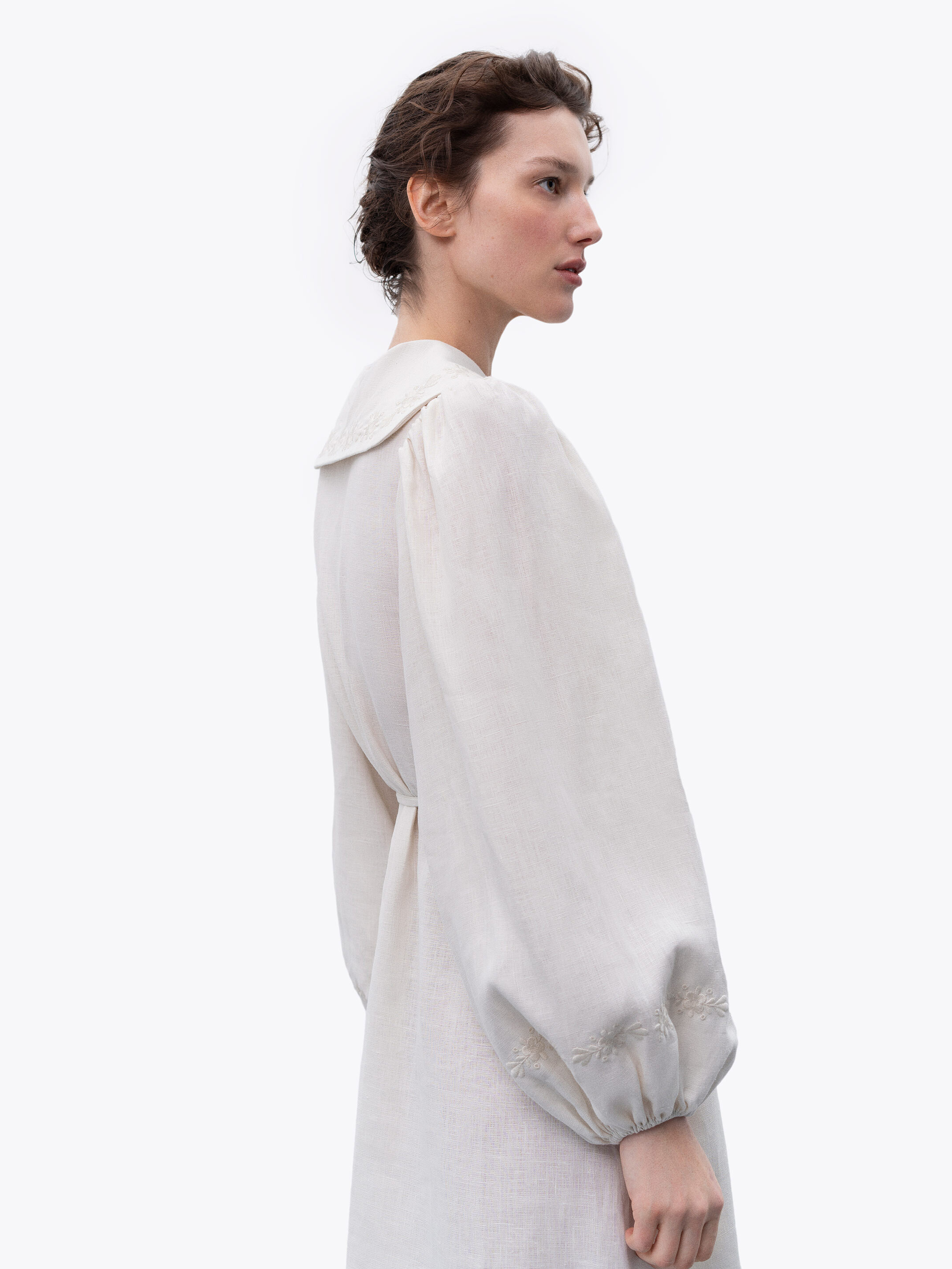 Linen dress with embroidery Pervotsvit Light ціна