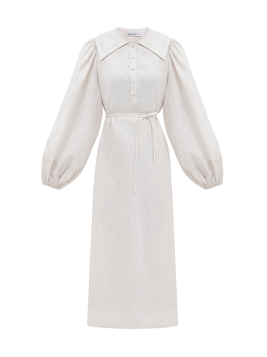 Linen dress with embroidery Pervotsvit Light [0]