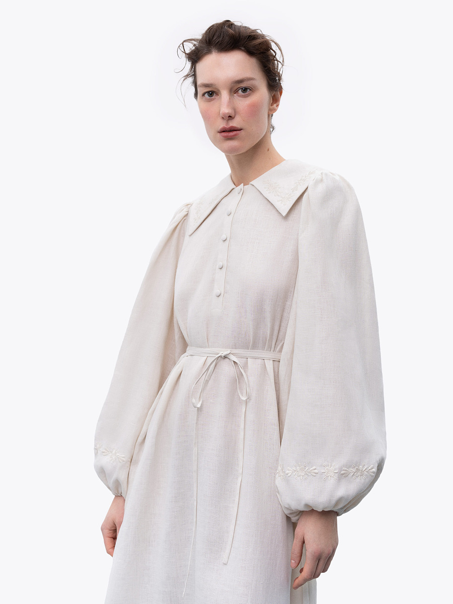 Linen dress with embroidery Pervotsvit Light [0]
