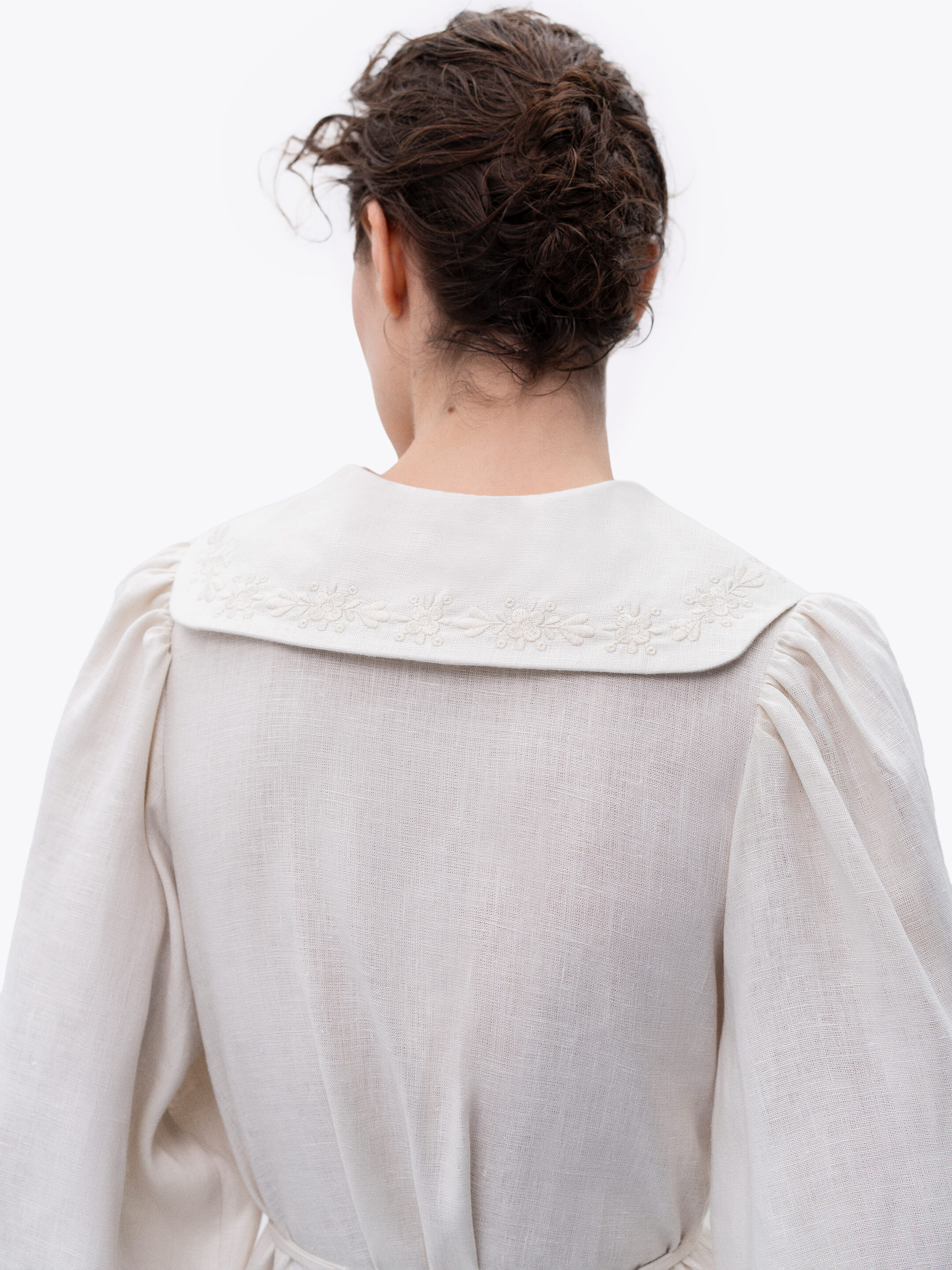 Linen dress with embroidery Pervotsvit Light cheap