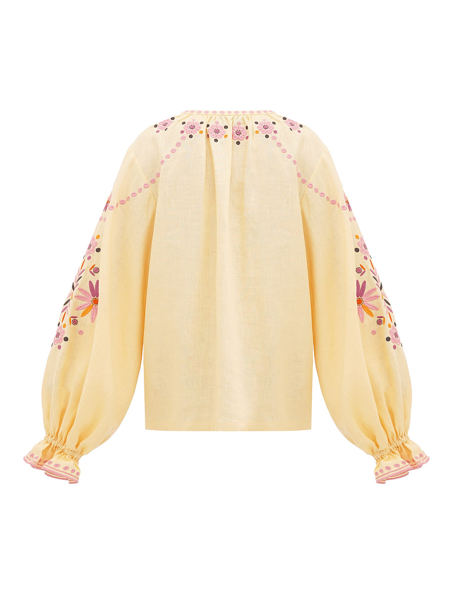 Voluminous embroidered blouse with floral ornaments Kviten [0]