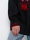 Men's embroidered shirt with a collar and massive tassels Zemlya