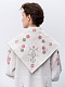 Embroidered linen shawl with floral ornaments Rozmay