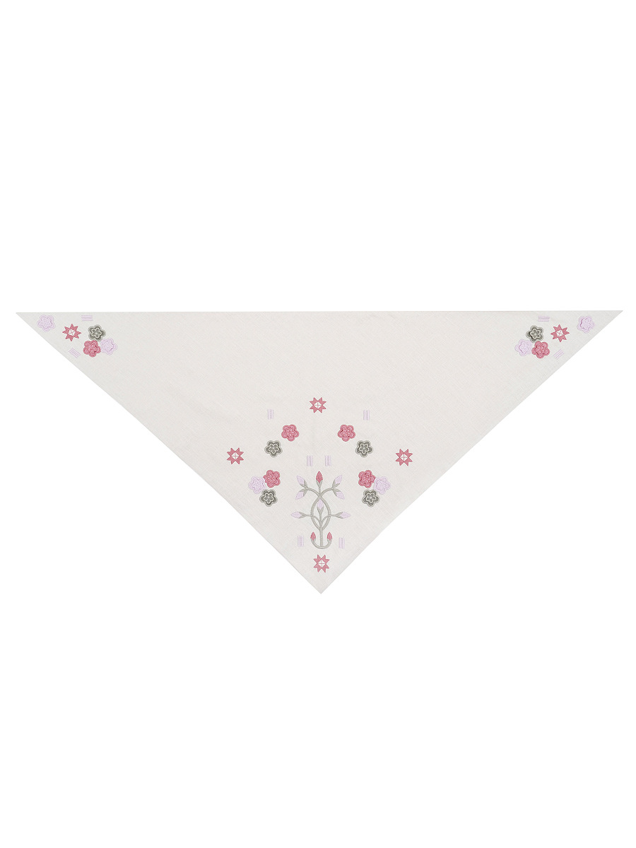 Embroidered linen shawl with floral ornaments Rozmay [0]