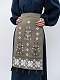 Embroidered linen apron khaki color Rozmay