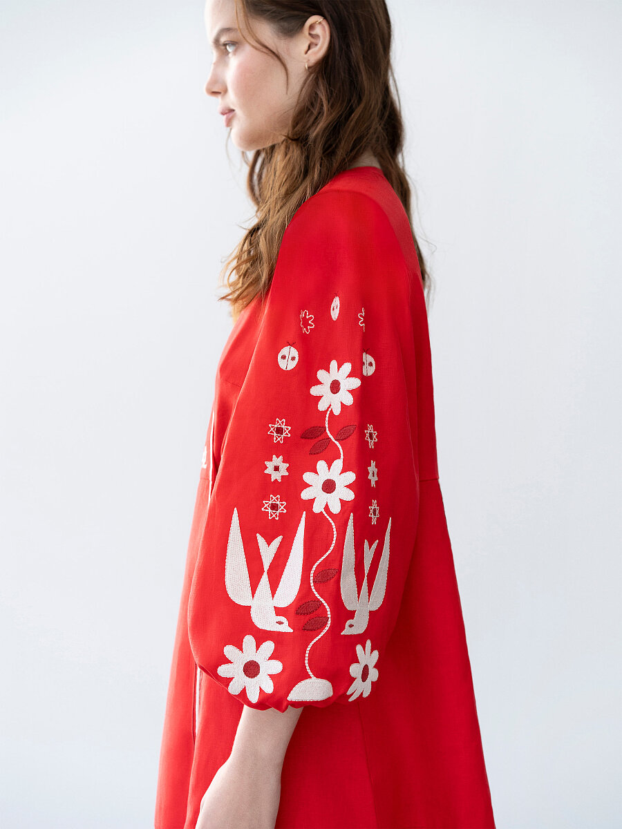 Embroidered dress Latvia [0]