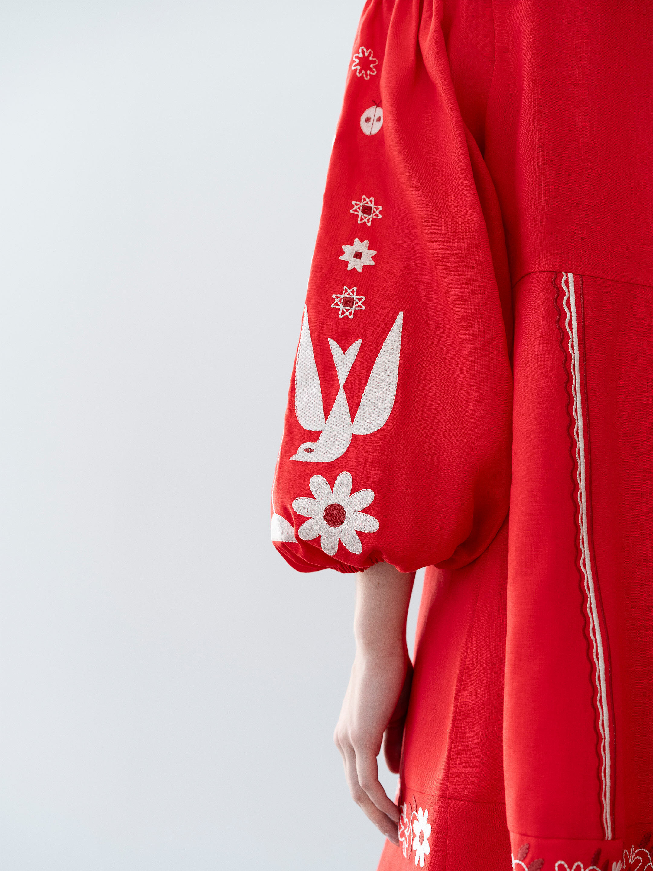 Embroidered dress Latvia photo