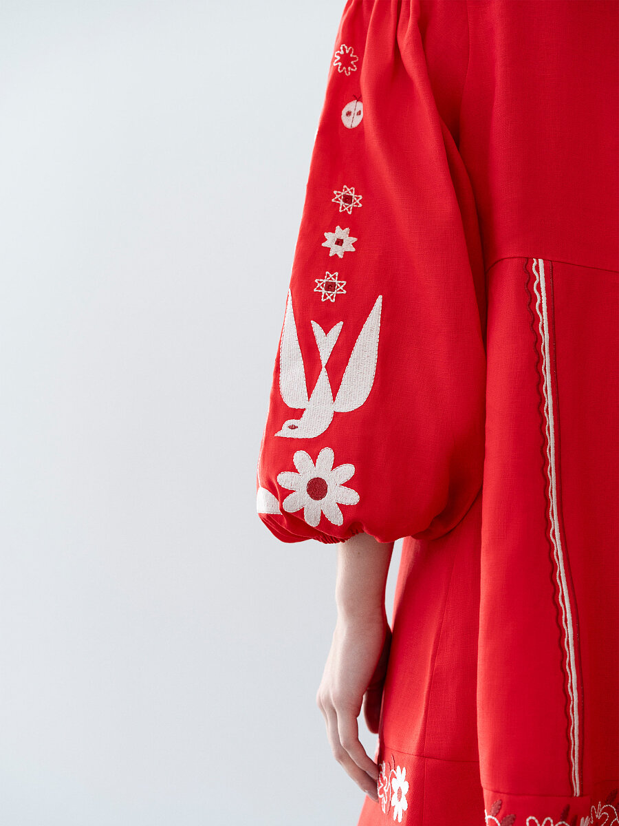Embroidered dress Latvia [0]