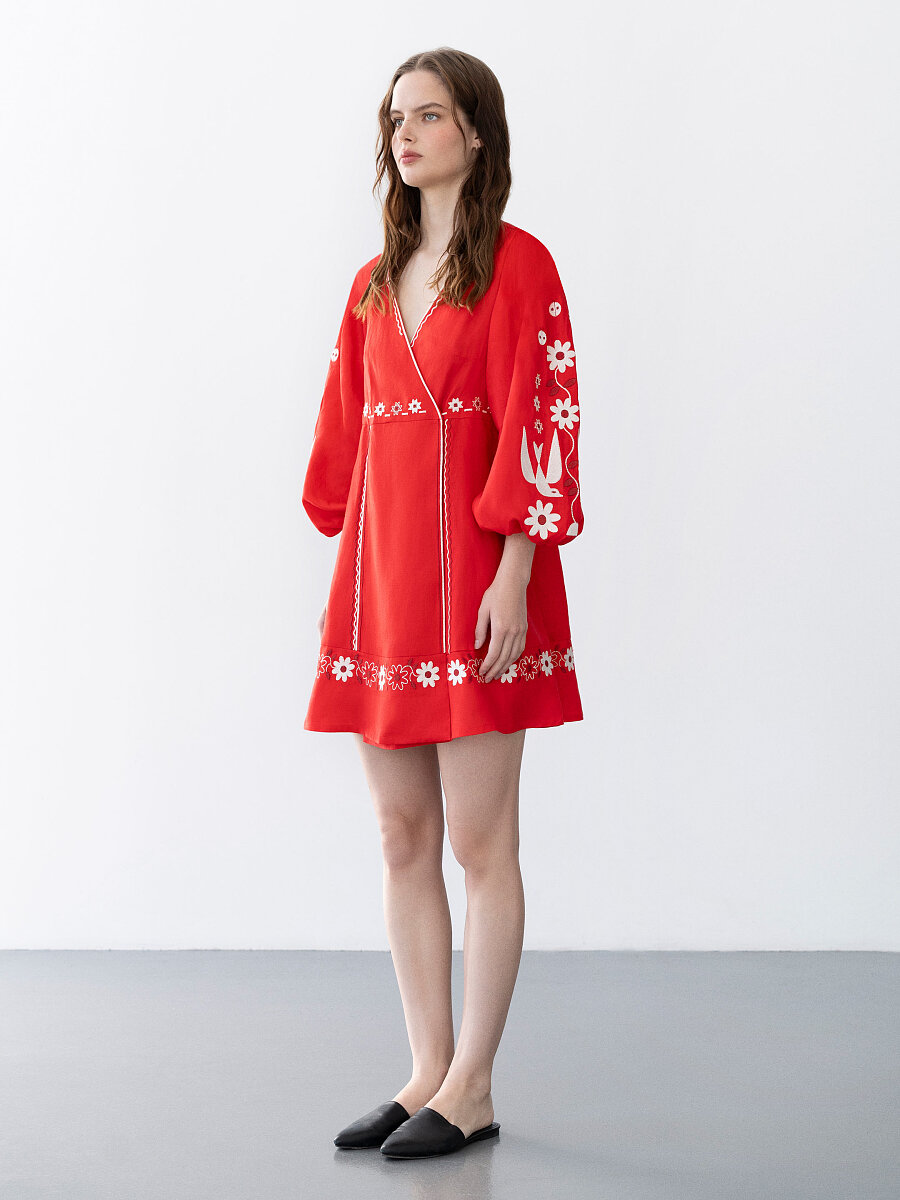 Embroidered dress Latvia [0]