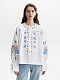 White embroidered shirt with abundant embroidery Prychornomorya
