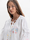 White embroidered shirt with colorful embroidery Polina