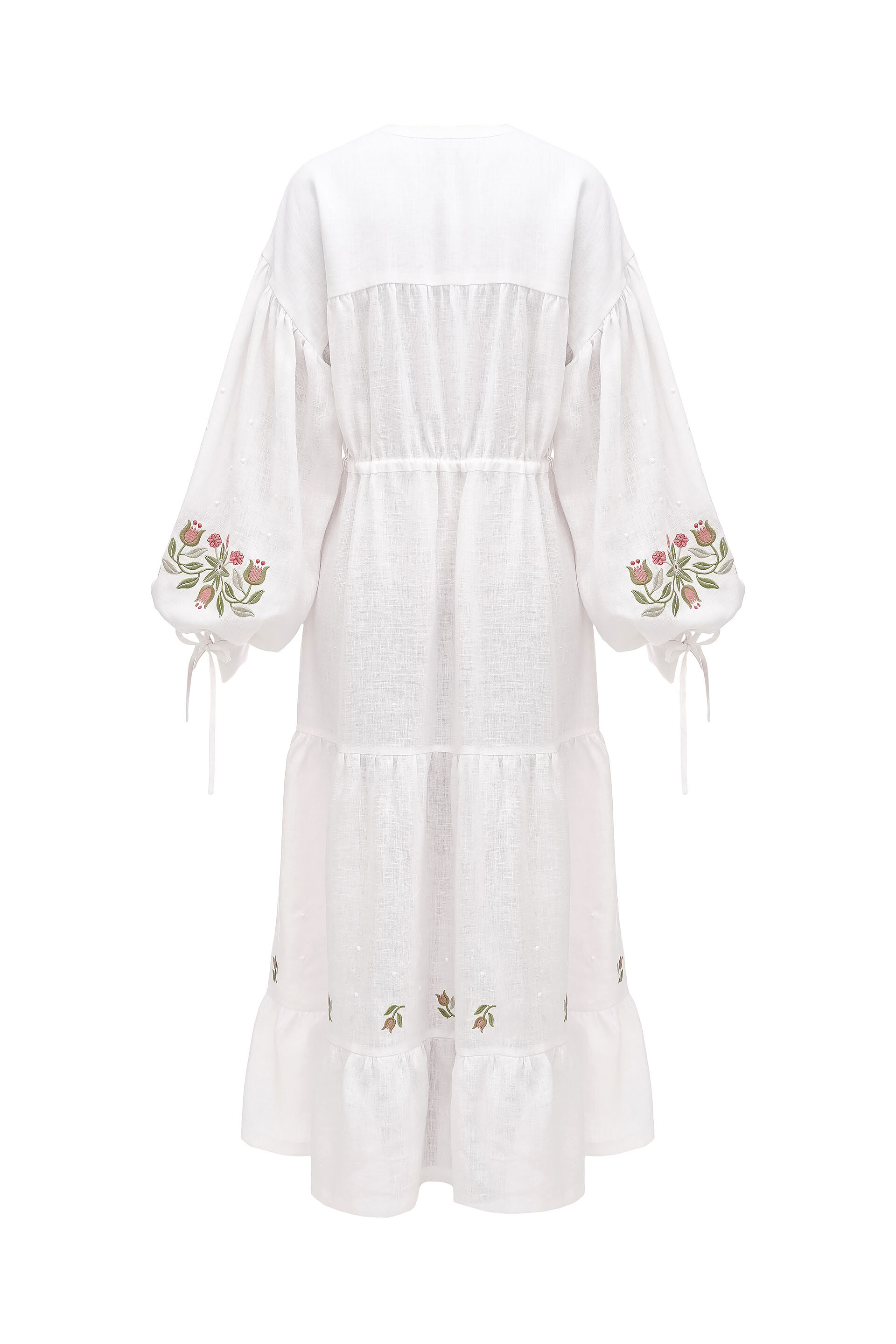 Embroidered dress with floral ornament Pelageya buy