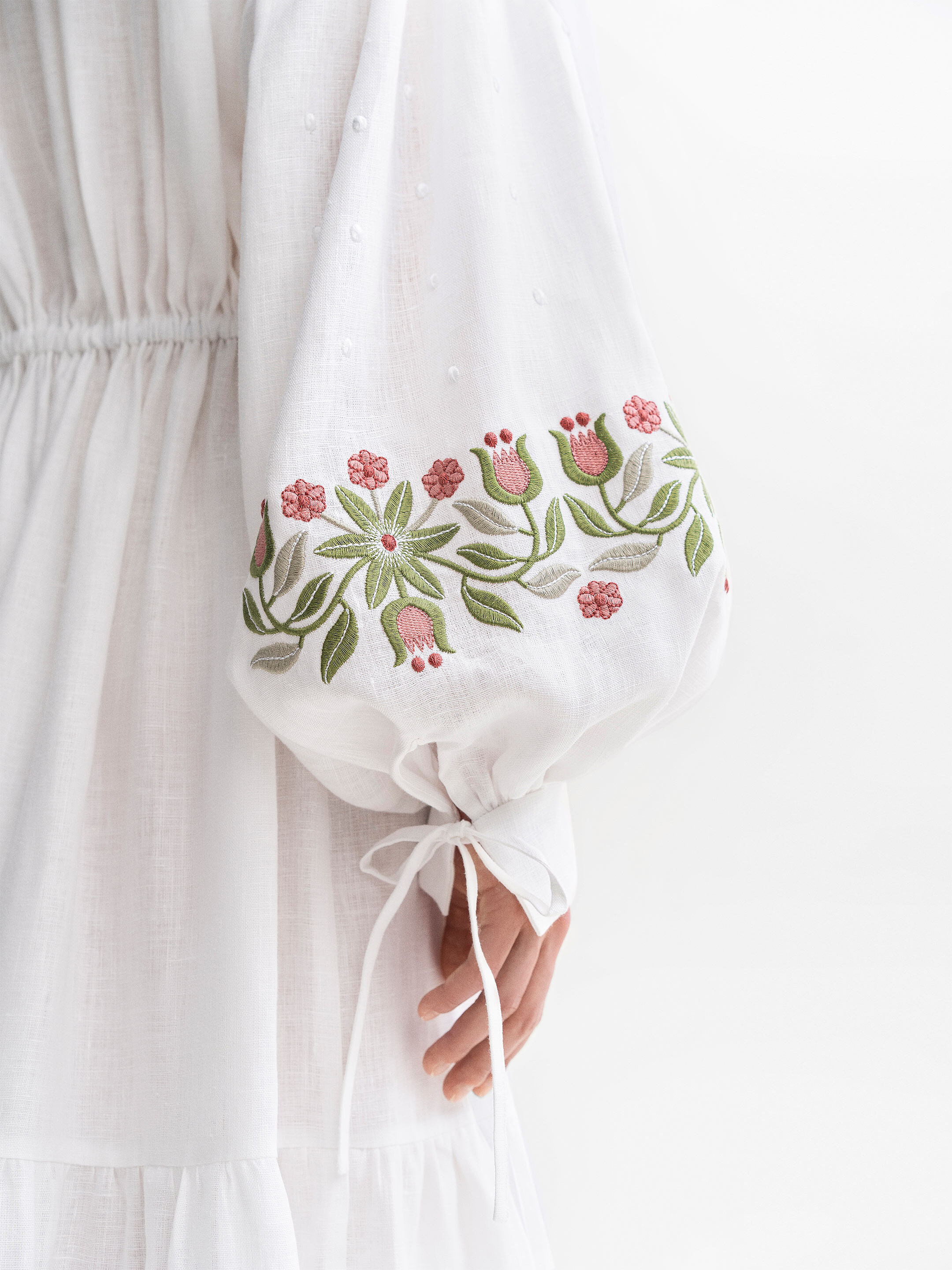 Embroidered dress with floral ornament Pelageya in Ukraine