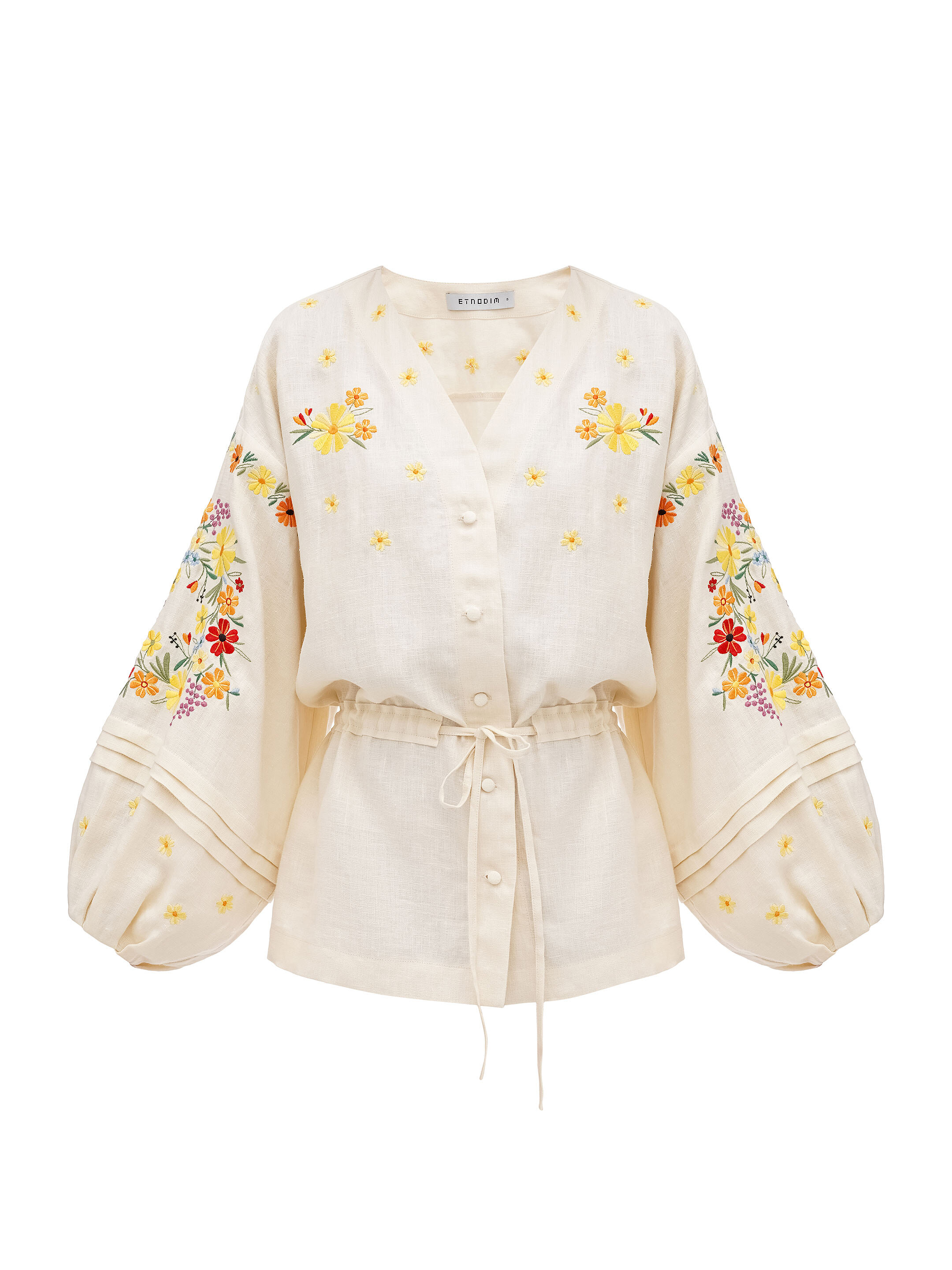 Light linen embroidery blouse Budzhak sizes