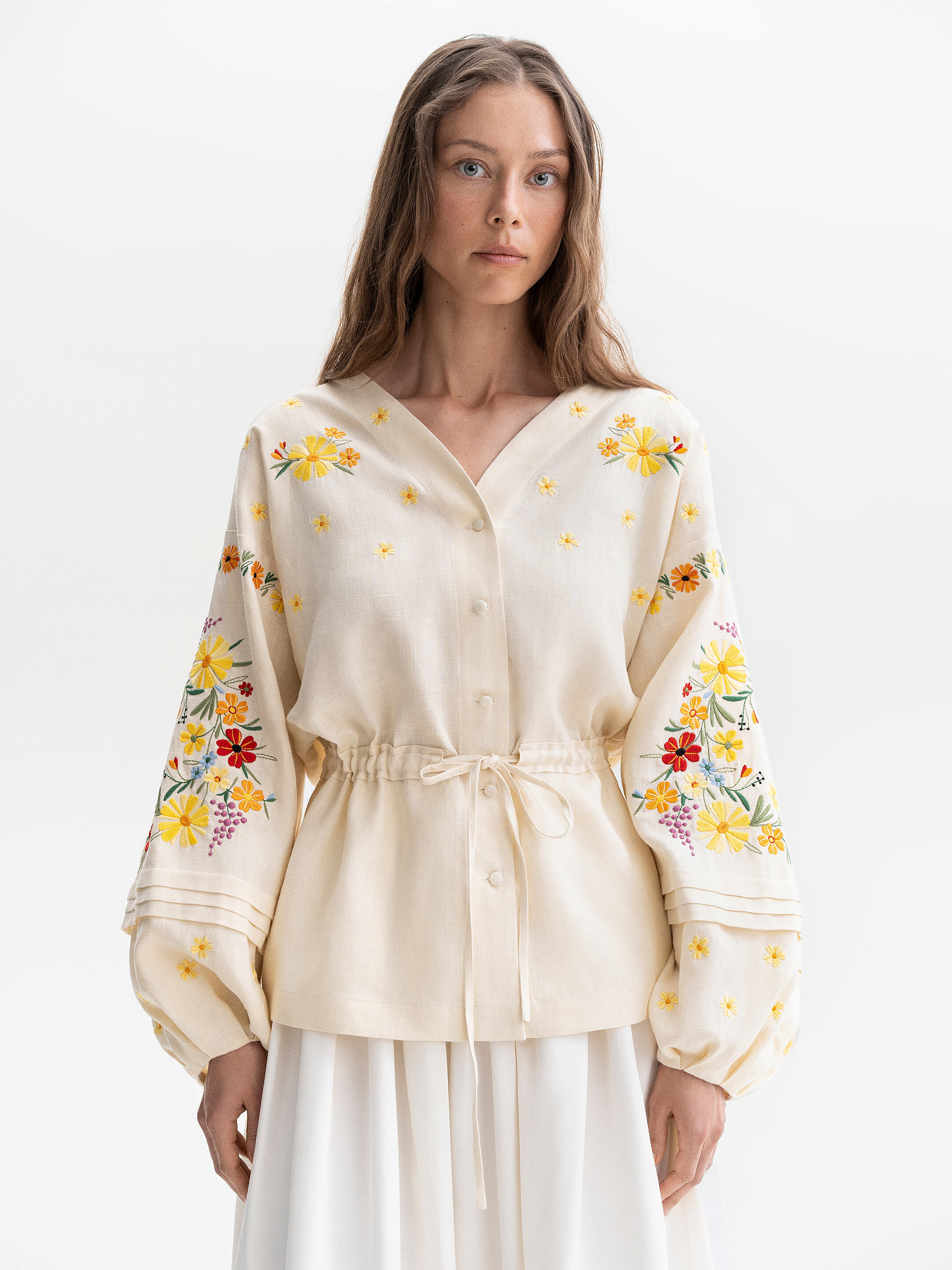 Light linen embroidery blouse Budzhak Buy