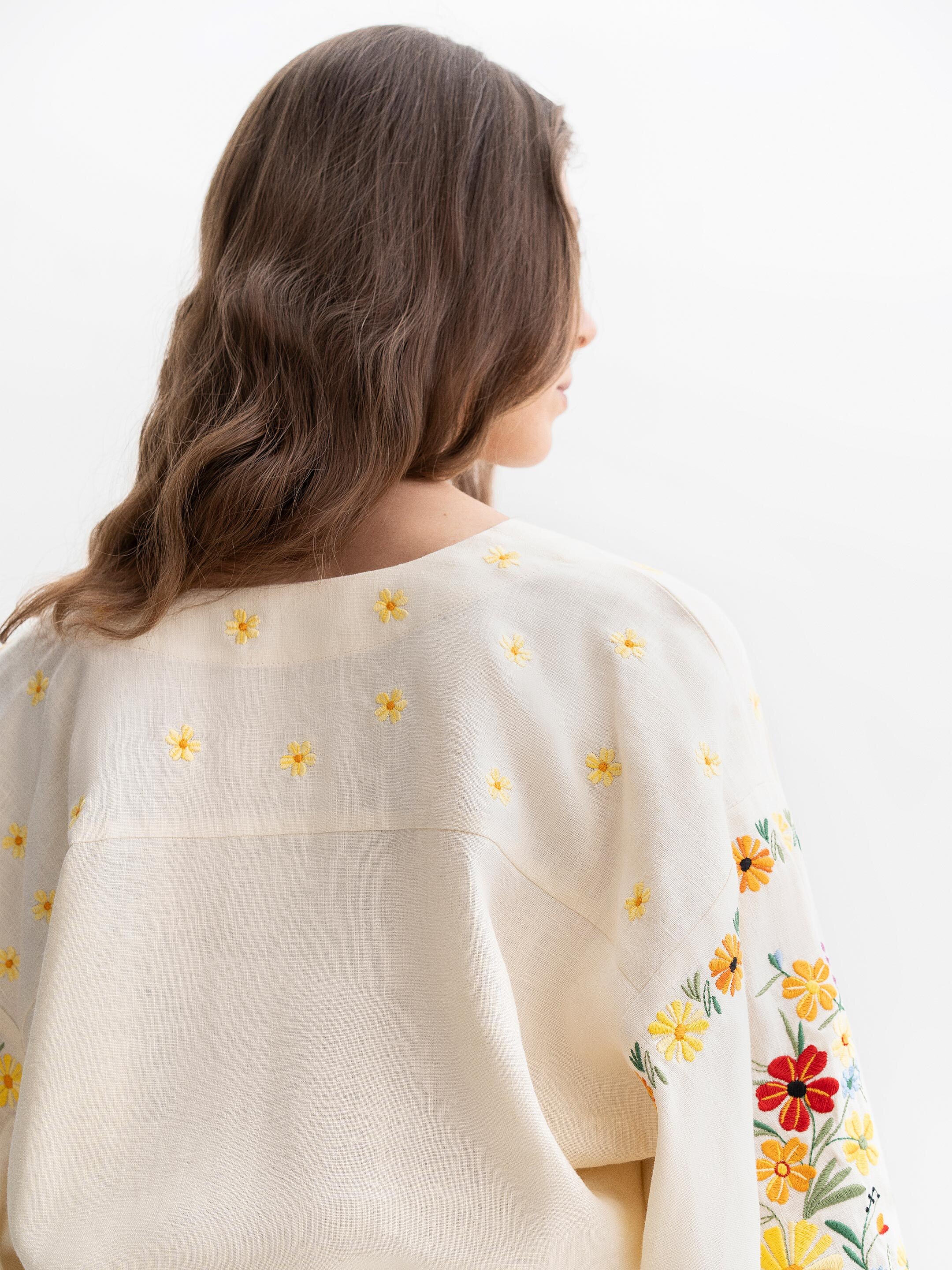 Light linen embroidery blouse Budzhak in Ukraine