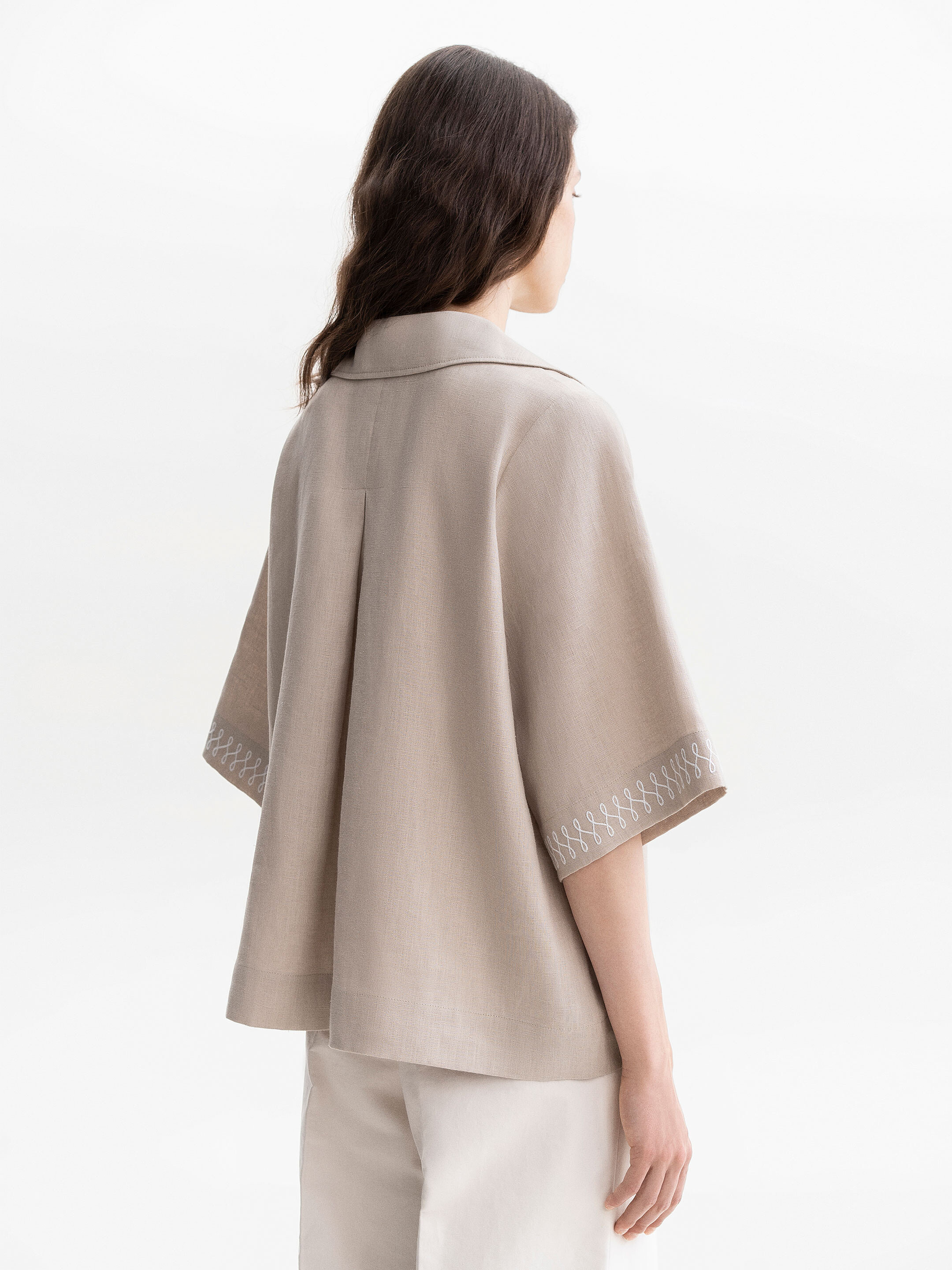 Gray linen casual shirt Bessarabiya ціна