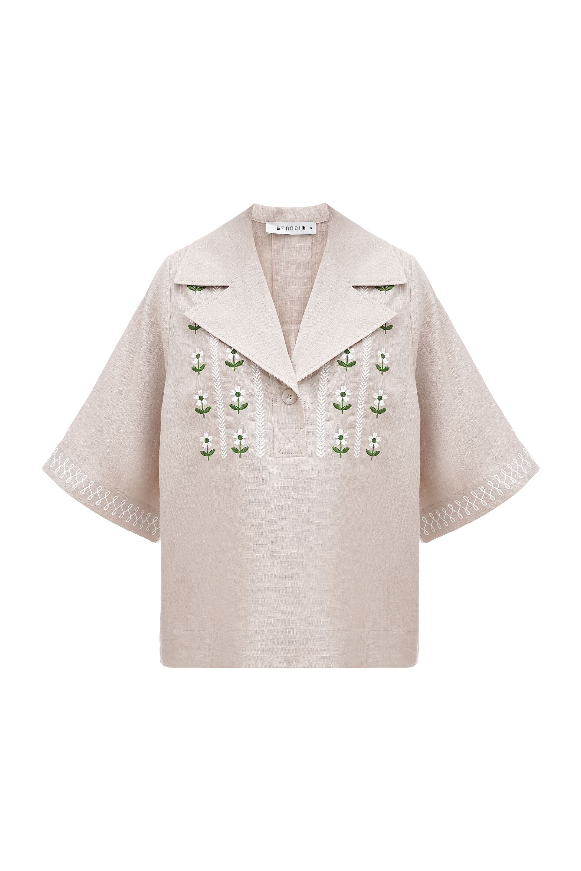 Gray linen casual shirt Bessarabiya choose