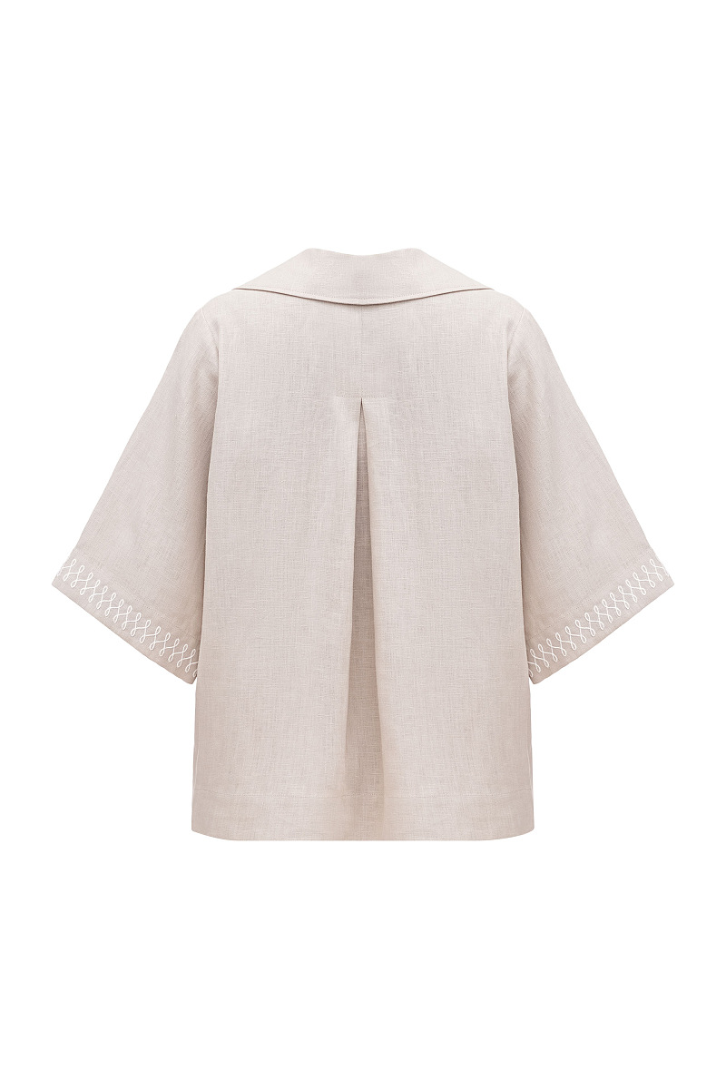 Gray linen casual shirt Bessarabia [0]