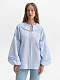 Soft blue shirt with white embroidery Dnipryana