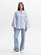 Soft blue shirt with white embroidery Dnipryana