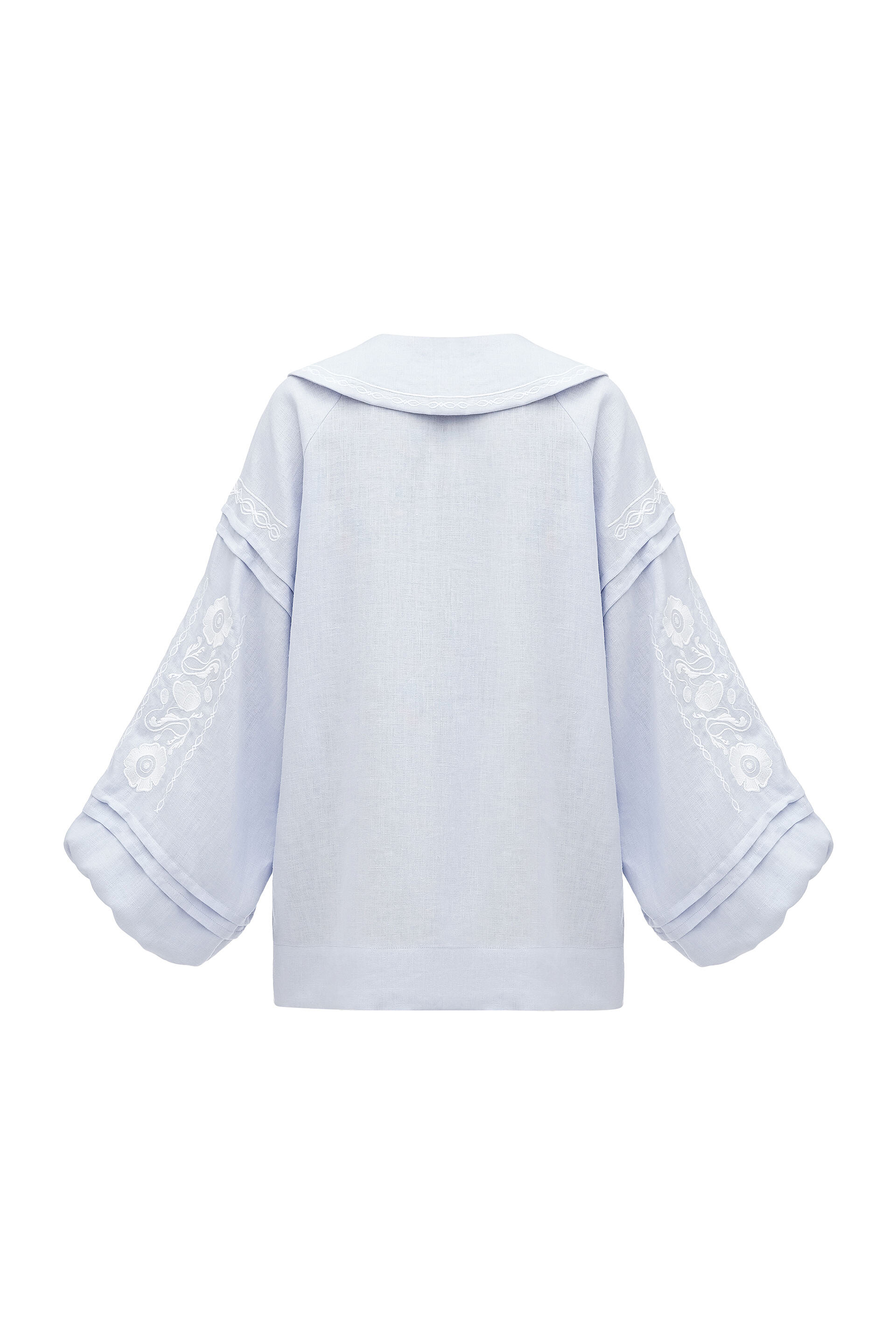 Soft blue shirt with white embroidery Dnieper buy