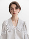 Gray linen blouse with white embroidery Kakhovka