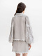 Gray linen blouse with white embroidery Kakhovka