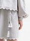 Gray linen skirt with white embroidery Nova Kakhovka