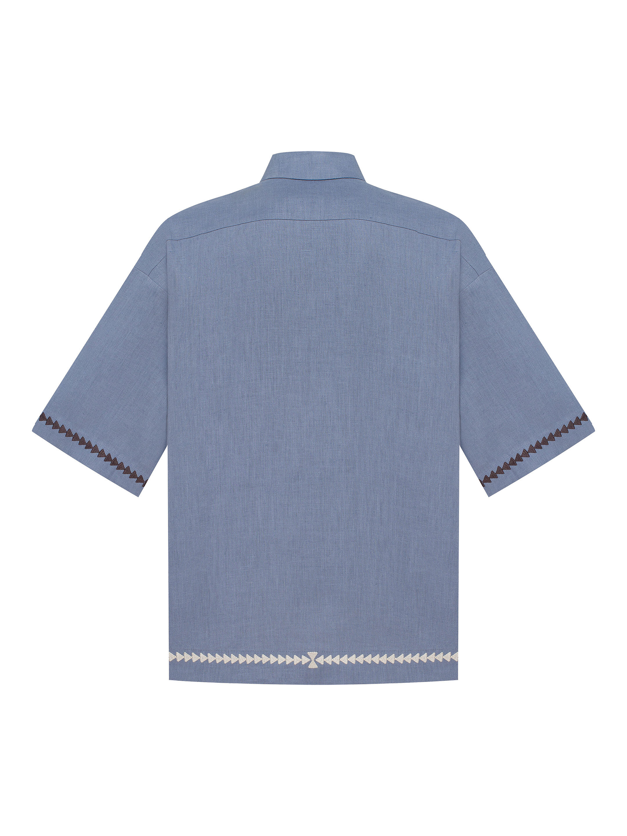 Blue linen embroidered shirt "Kyi" buy