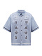 Blue linen embroidered shirt Kiy