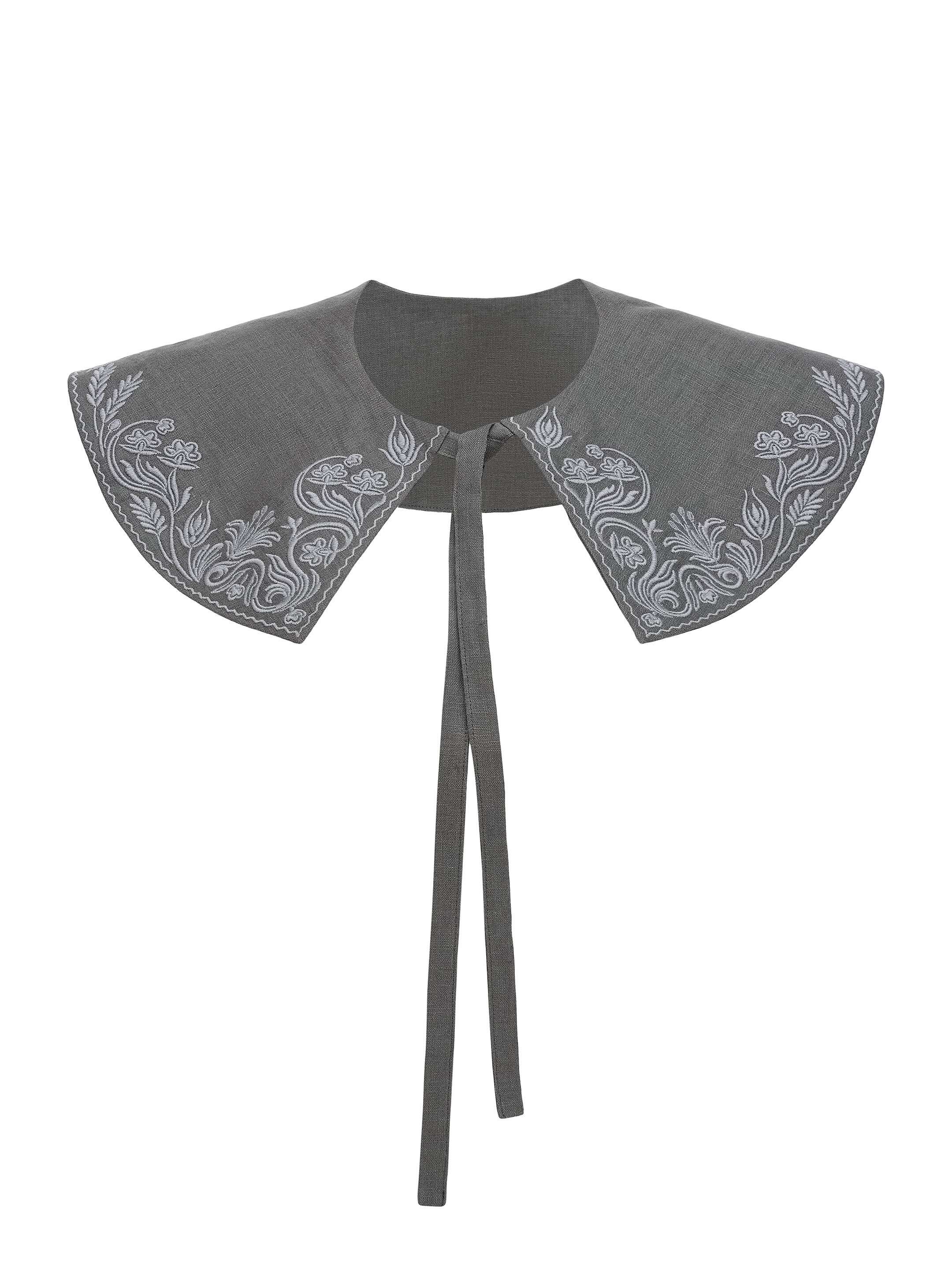 Gray collar with contrasting embroidery Vitrylnyk in Ukraine