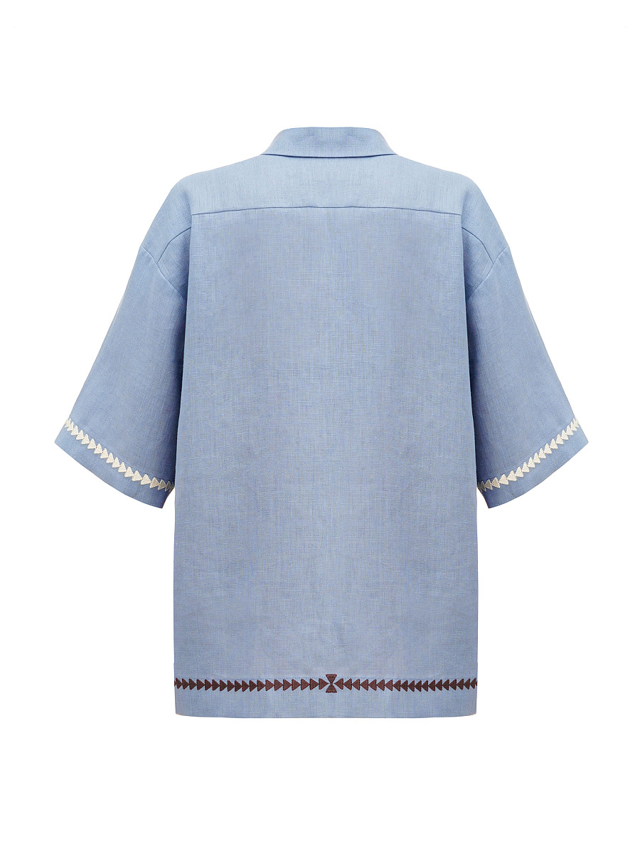 Women's blue embroidered shirt "Kyi" [0]