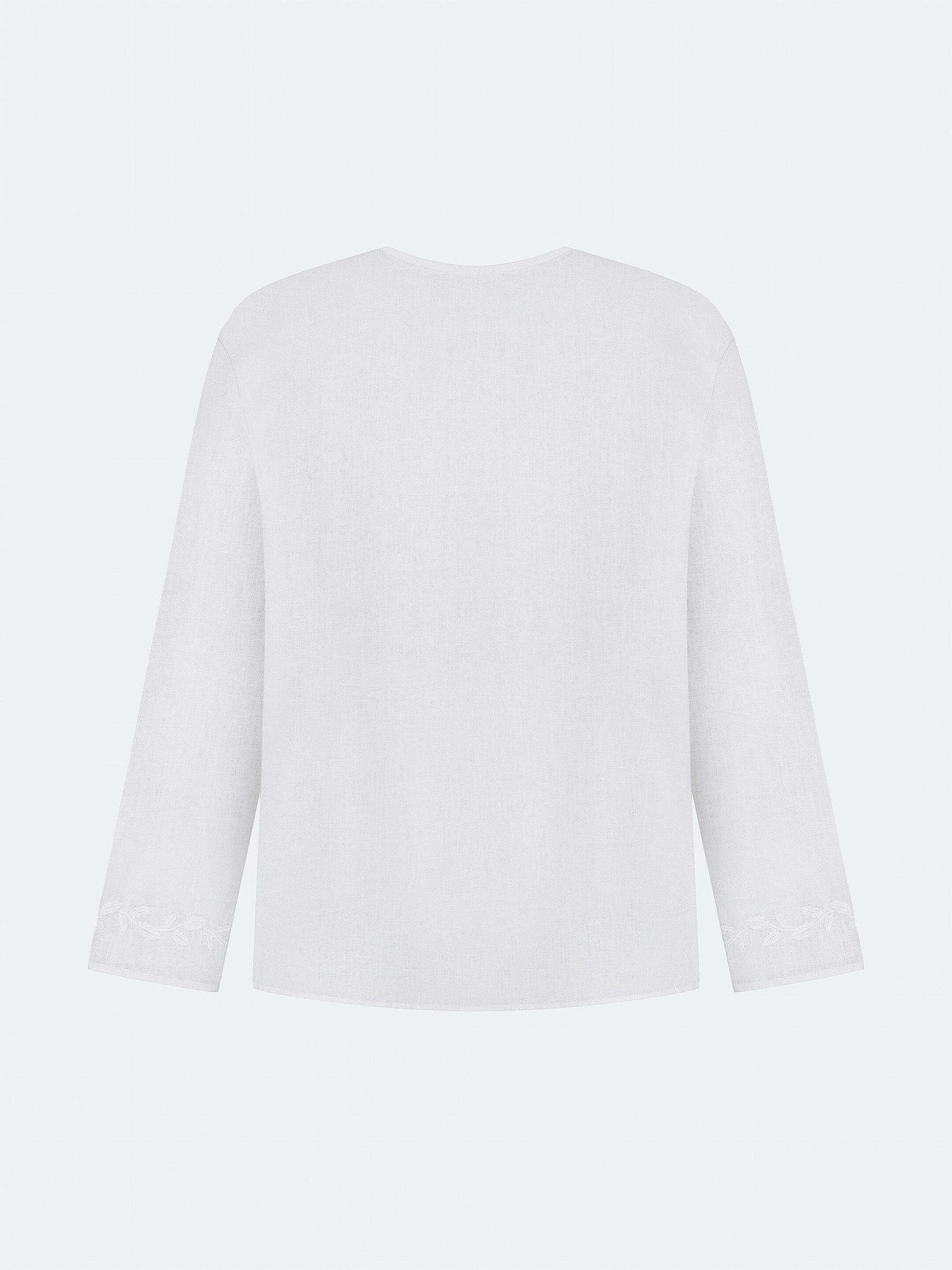 Men's shirt with white embroidery in the tone of "Vavylon XX" choose