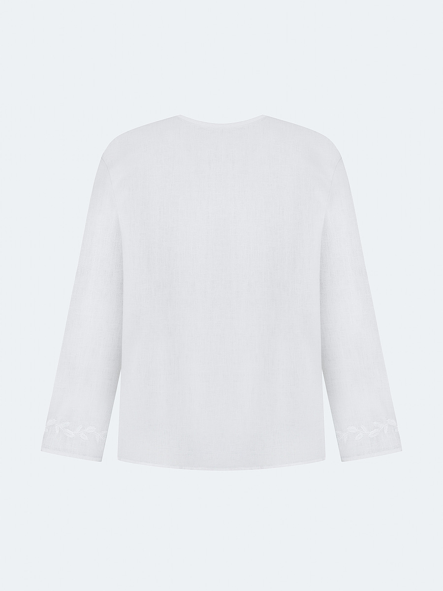 Men's shirt with white embroidery in the tone of "Vavylon XX" [0]
