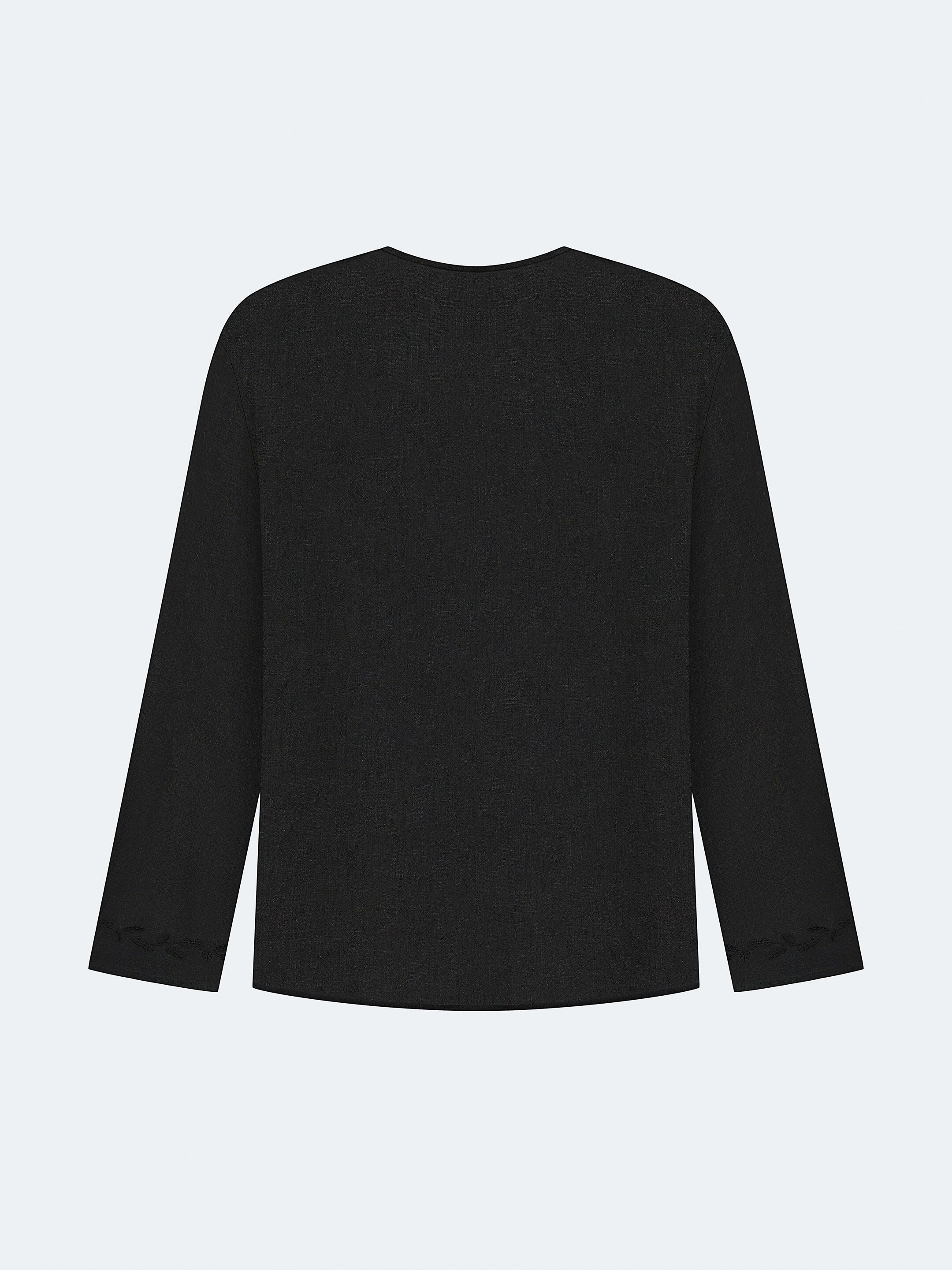 Men's shirt with black embroidery in the tone of "Vavylon XX" fitting