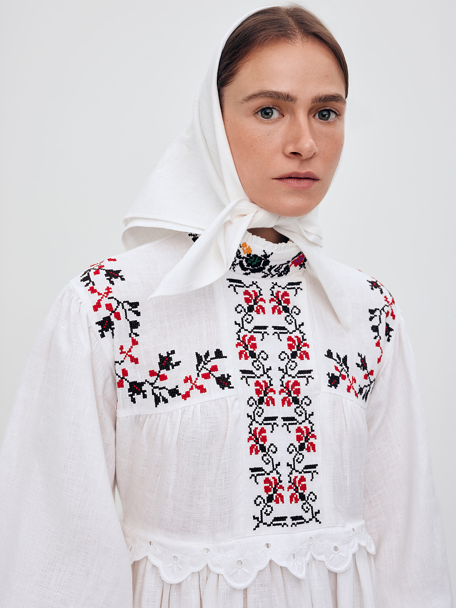 White bandana "Derevo zhyttia" [0]