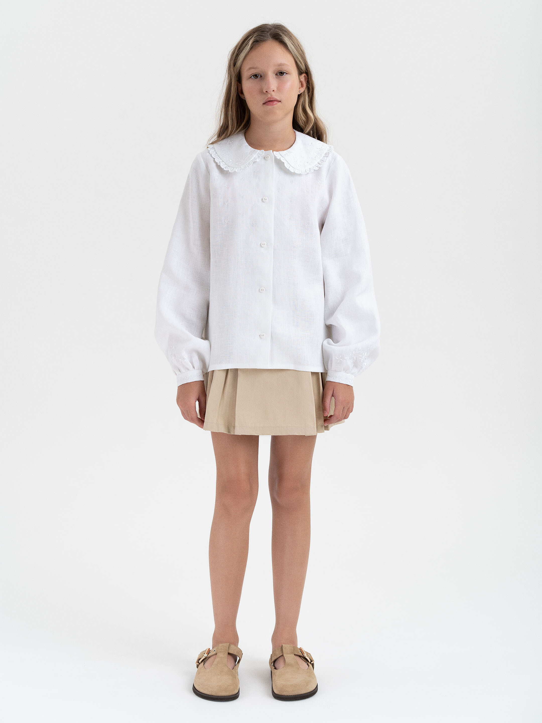 Embroidered shirt for girls "Lea" ціна