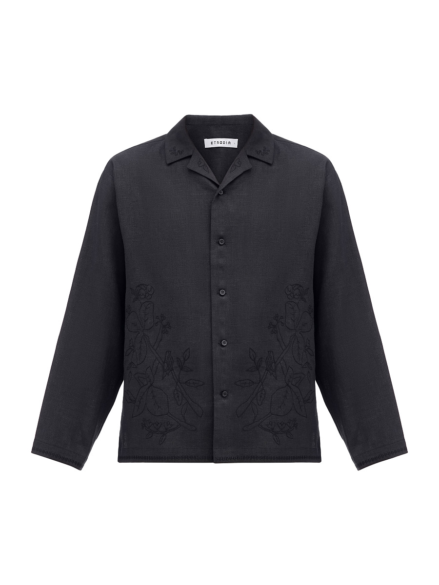 Black shirt with matching embroidery "Hlid" [0]