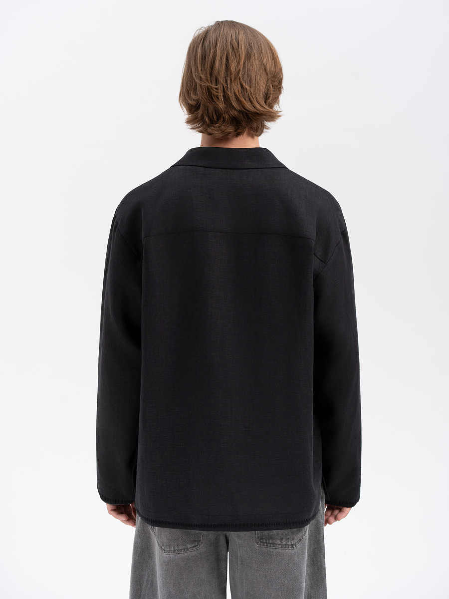Black shirt with matching embroidery "Hlid" [0]