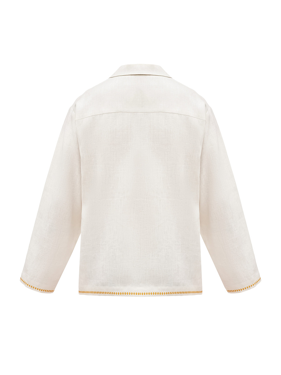 Light shirt with colored embroidery "Hlid" [0]