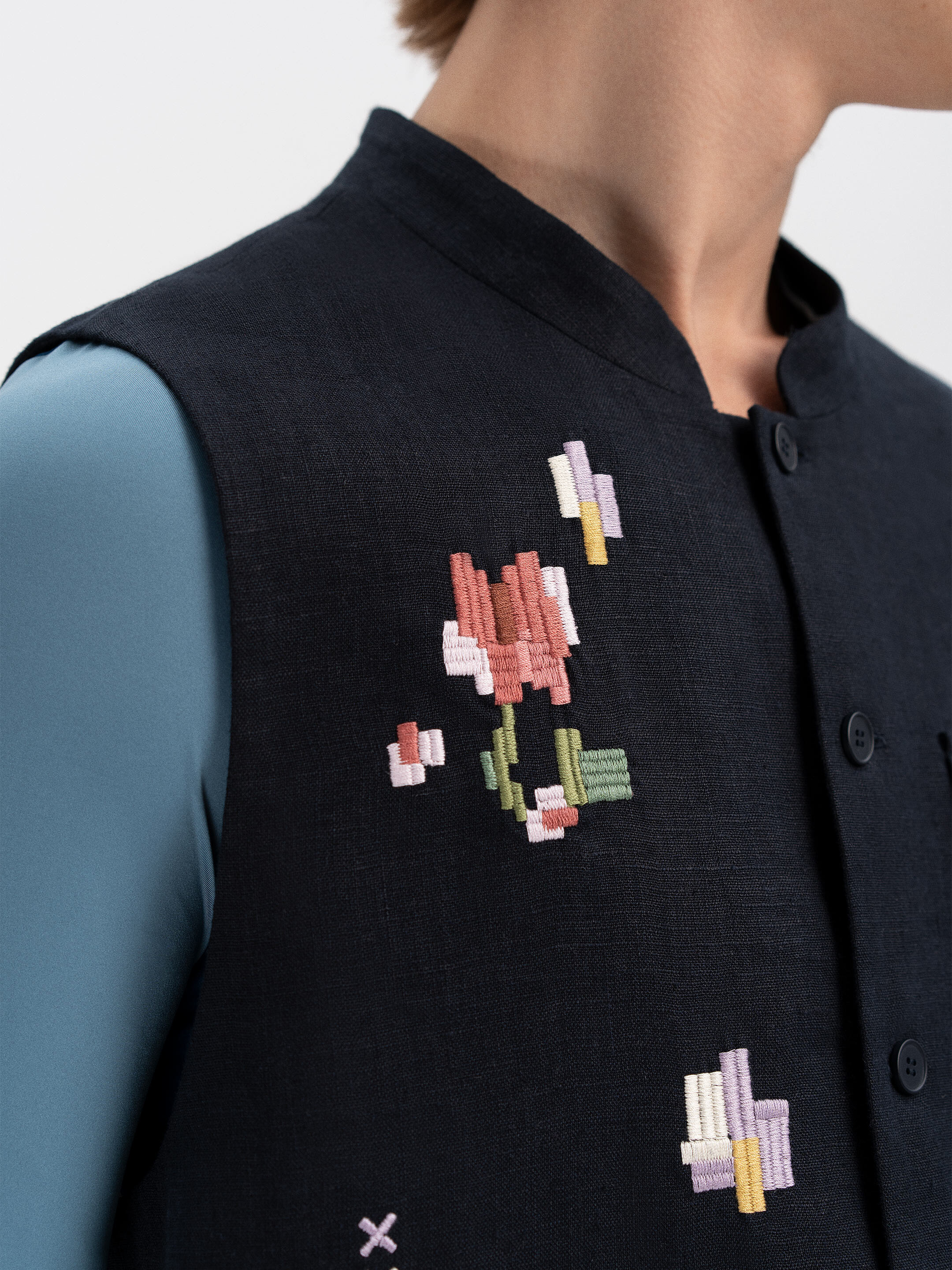 Men's embroidered vest "Dereviy" cheap