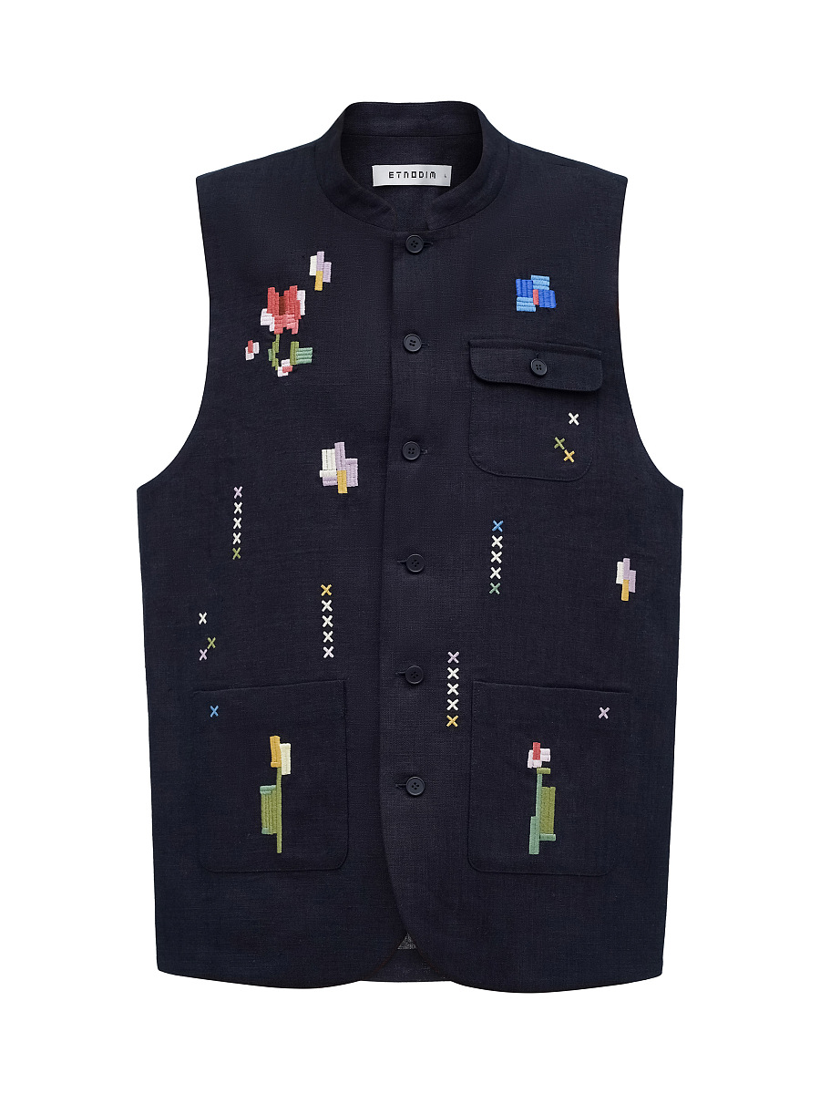 Men's embroidered vest "Dereviy" [0]