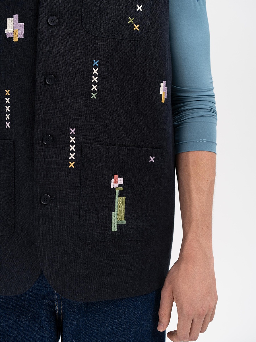 Men's embroidered vest "Dereviy" [0]