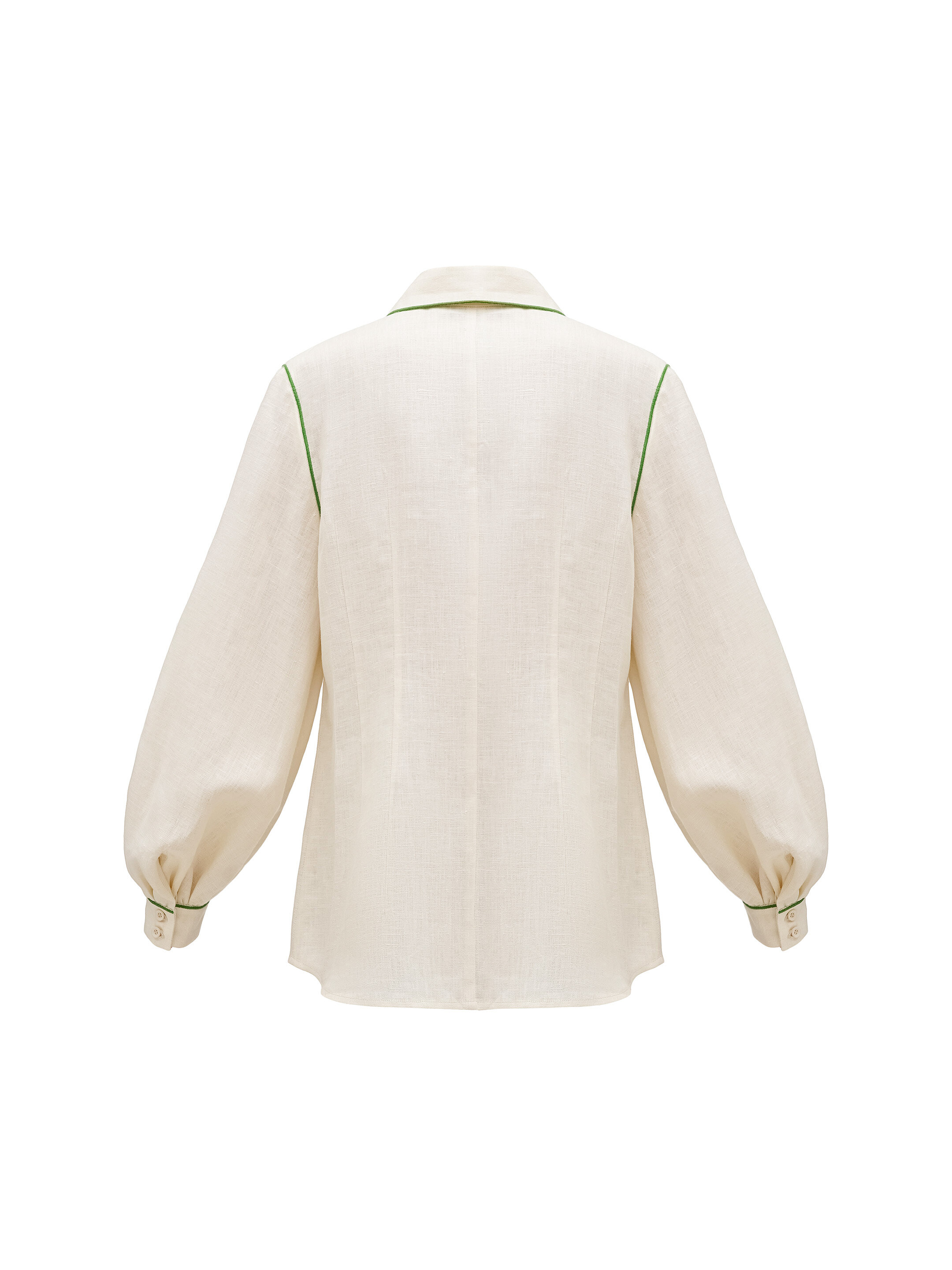 Linen embroidered shirt of milk color "Zhuravlyna" buy