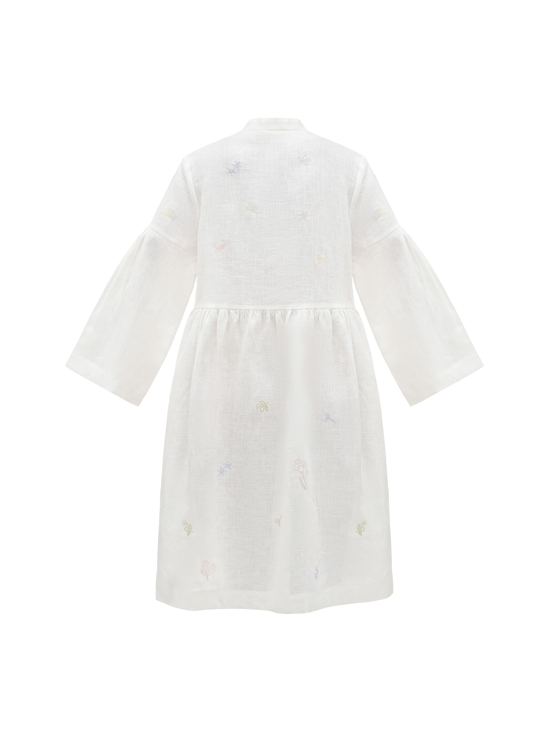 Embroidered dress with ribbon collar "Irys" sizes