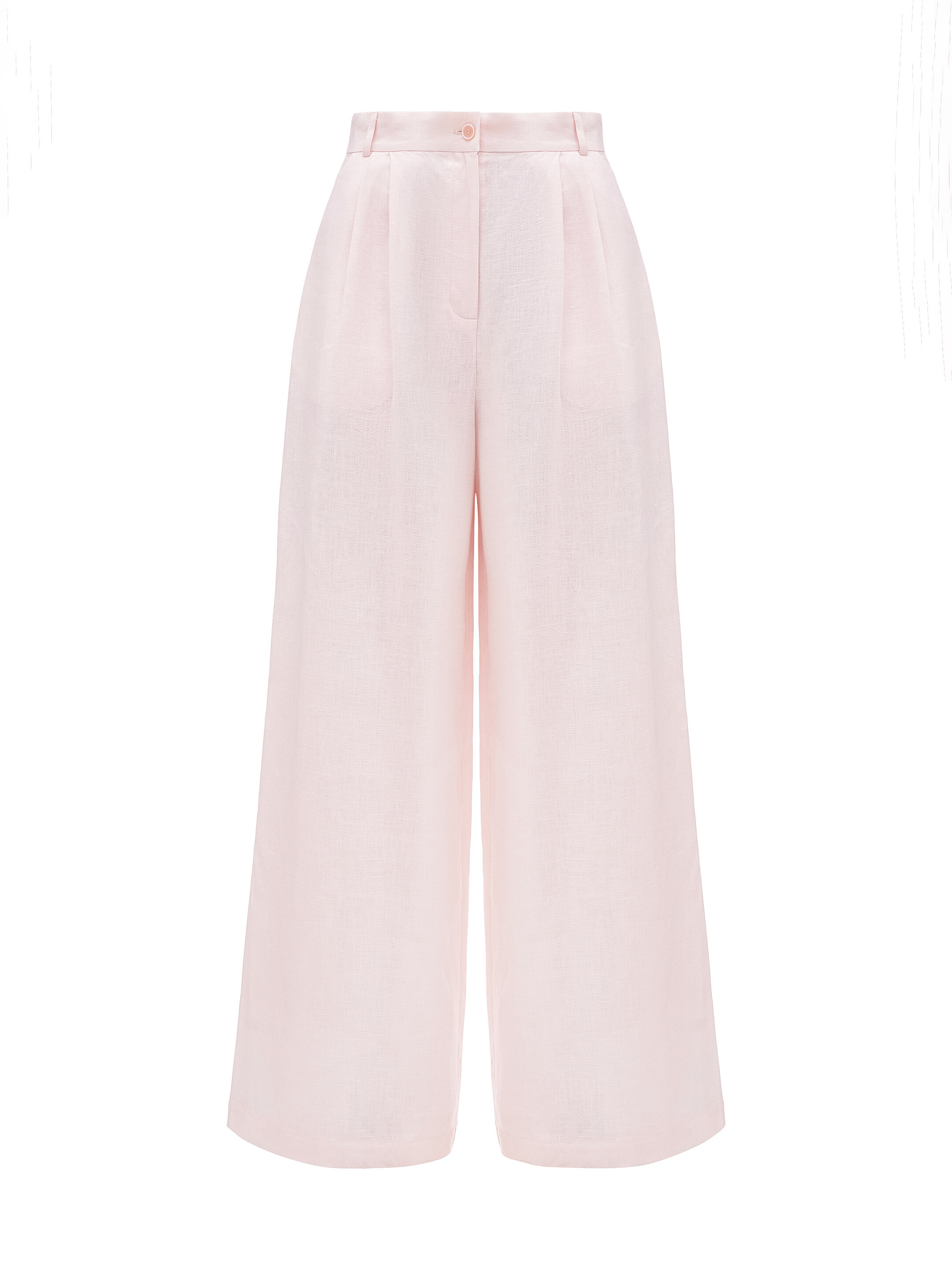 Light pink linen women's pants «Agrus» photo