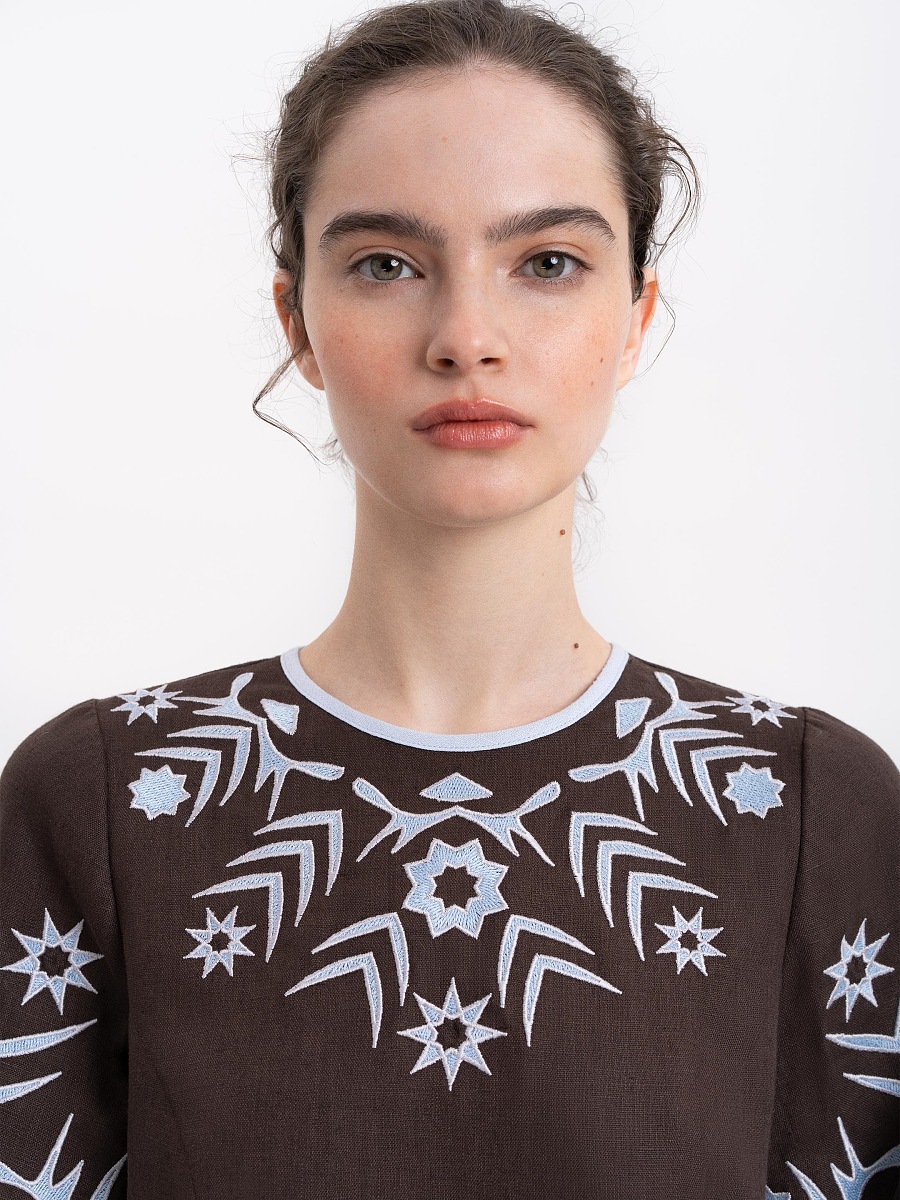 Women's embroidered shirt "Zirka" evening [0]