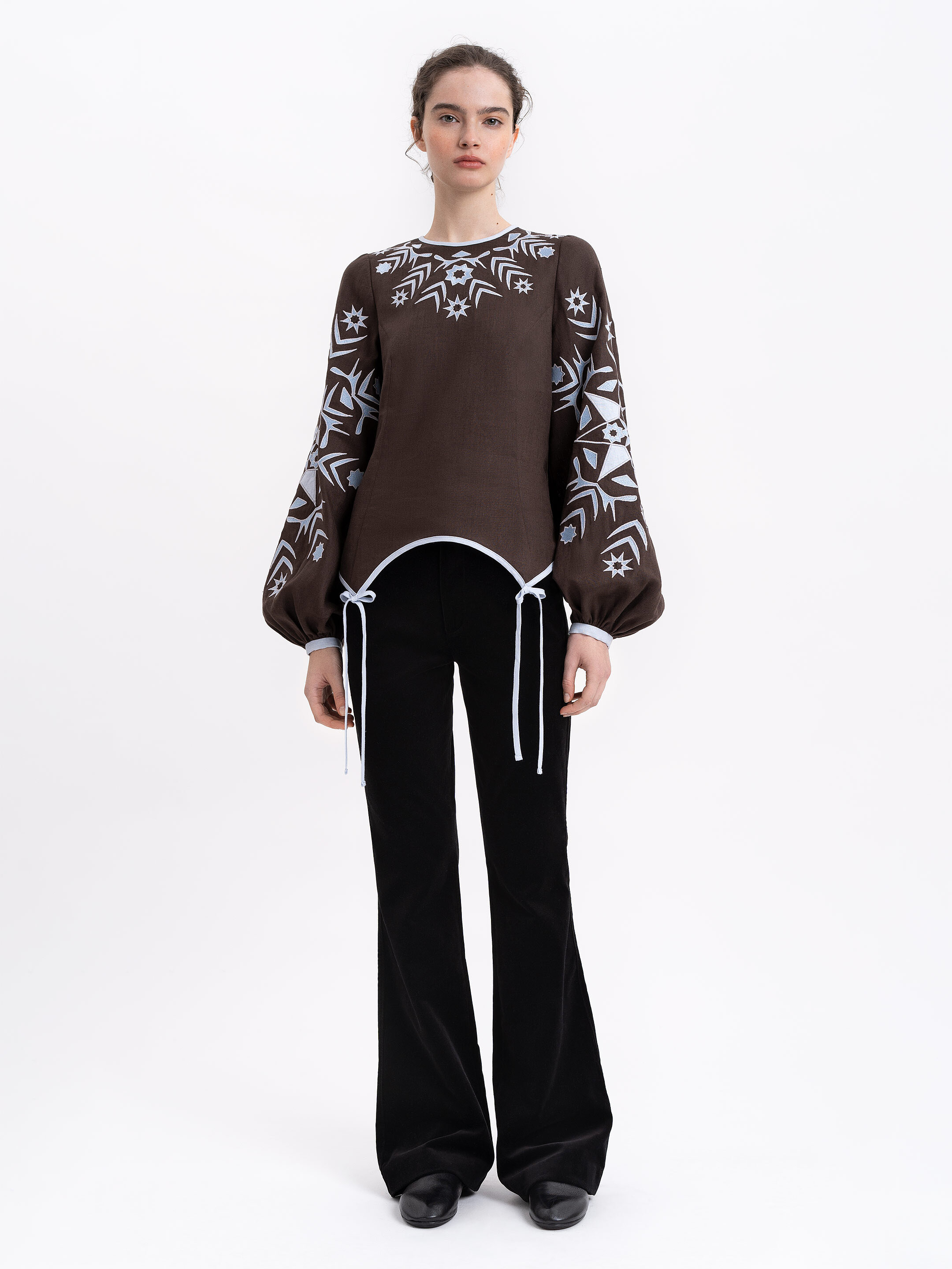 Women's embroidered shirt "Zirka" evening cheap