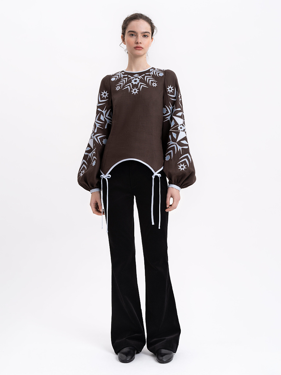 Women's embroidered shirt "Zirka" evening [0]